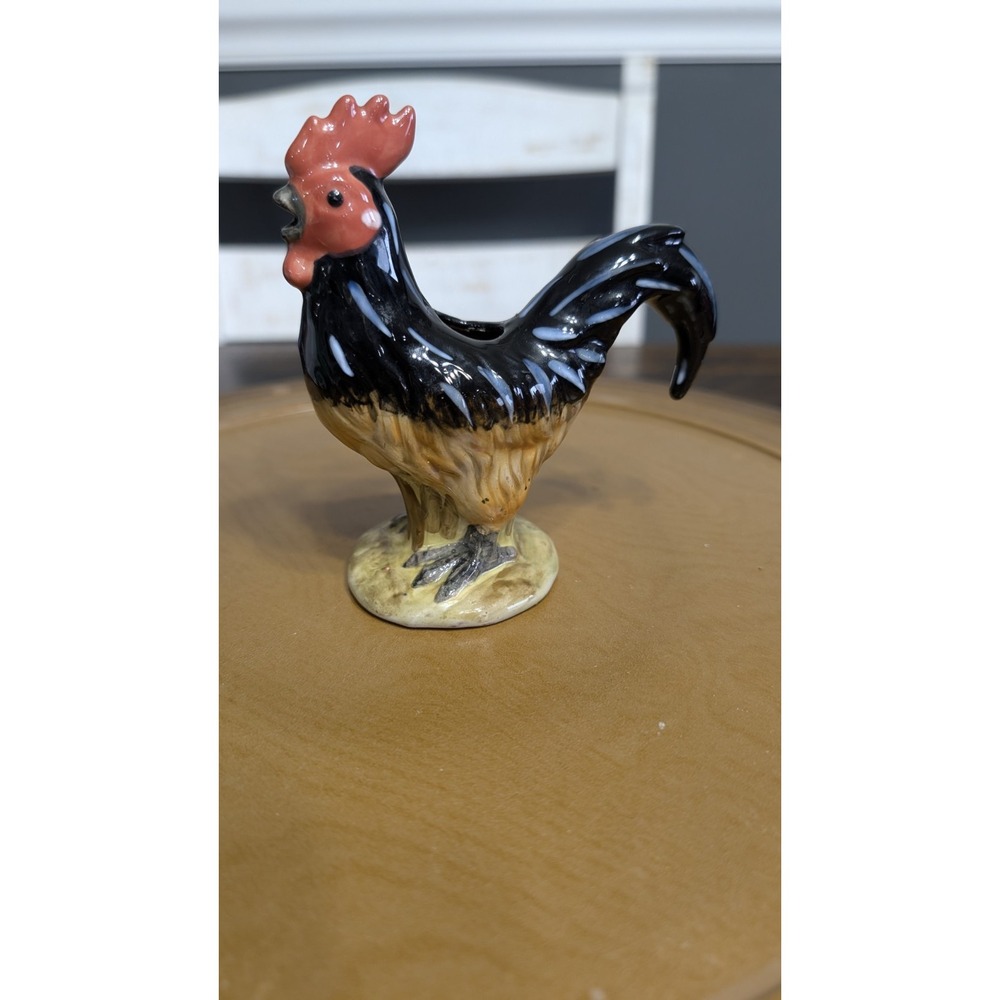 Isabelle de Borchgrave Enesco Rooster Creamer 2000 Ceramic Chicken 4.75"
